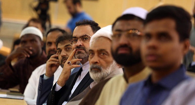 تغطية مصورة : تجمع شخصيات علمائية وفكريّة دوليّة في "العام الثاني من الحصار العسكري على آية الله قاسم"
